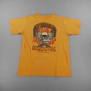Vintage Y2K Biker Southernmost Ride Key West 3 Buttons Yellow Mens Size Large